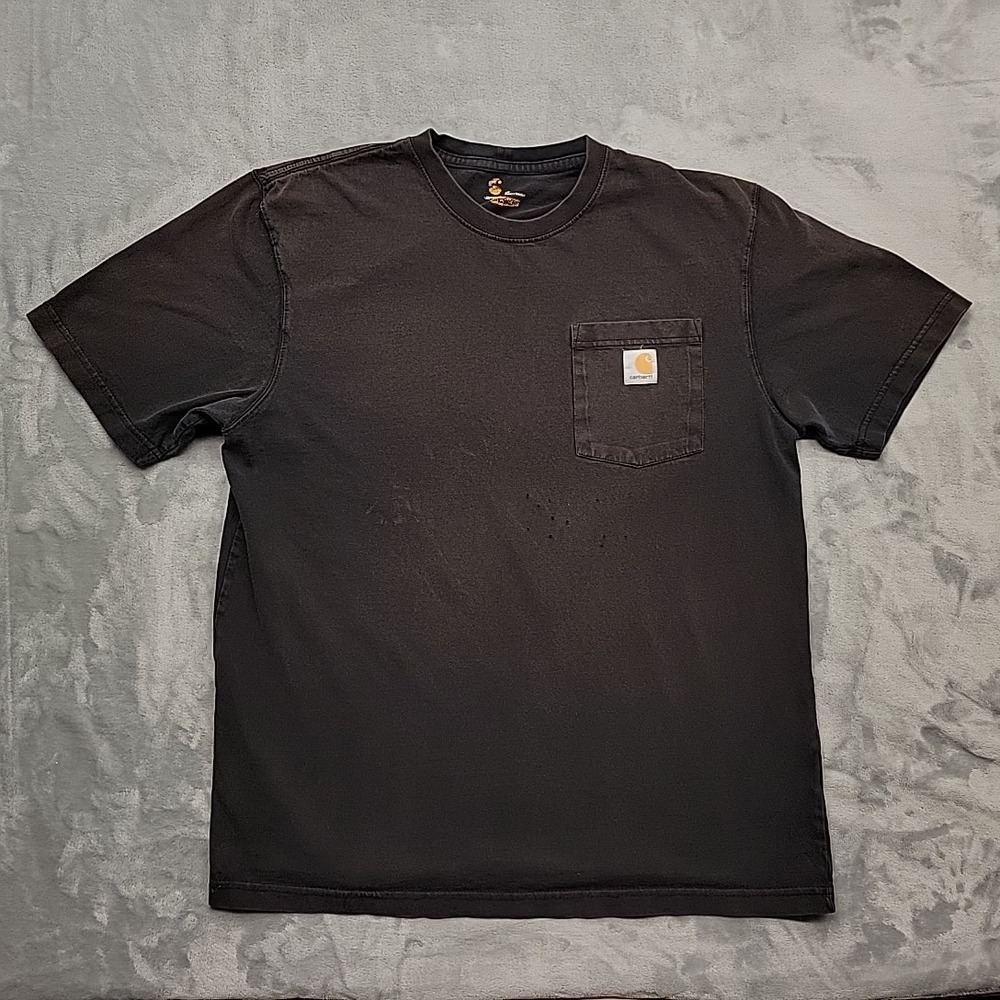 Carhartt Shirt Mens M Black K87 Pocket Workwear Heavyweight Cotton Tee